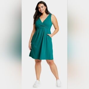 Eddie Bauer Teal Sleeveless Dress